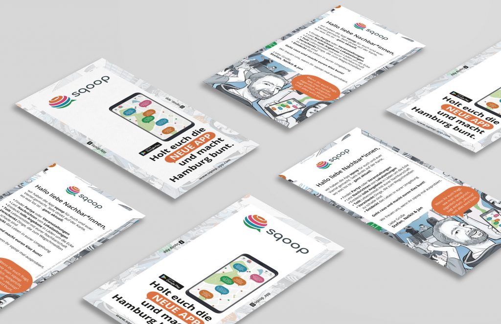 Flyer für die sqoop app