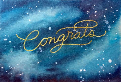 Handlettering Congrats