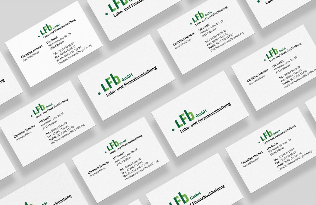 Visitenkarten für LFb GmbH