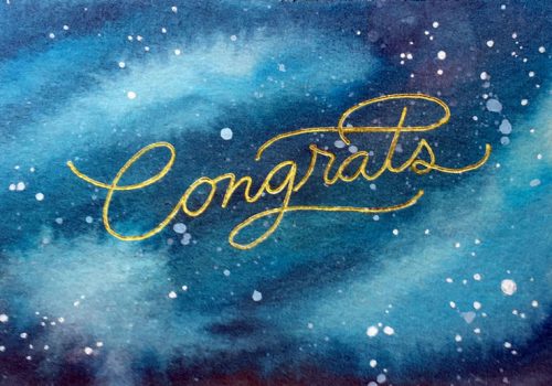 Handlettering Congrats