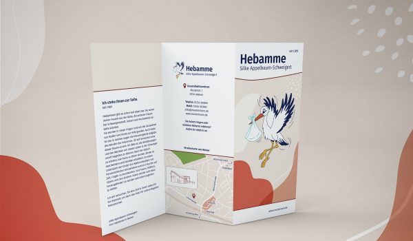 Flyer für eine Hebamme